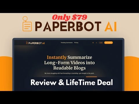 Paperbot AI Lifetime Deal ($79) – AI Research & Content Summarization Tool