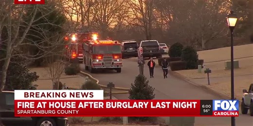 Fire at house after burglary last night