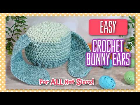 How to Crochet Bunny Ears for Hats | Easy Easter Crochet Tutorial