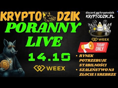 Poran1ny live 14.10.2025 LUŹNA ROZMOWA PO PIĄTKOWYM KRACHU /BTC/ETH/BNB/ATOM/ALICE/ZŁOTO/SREBRO
