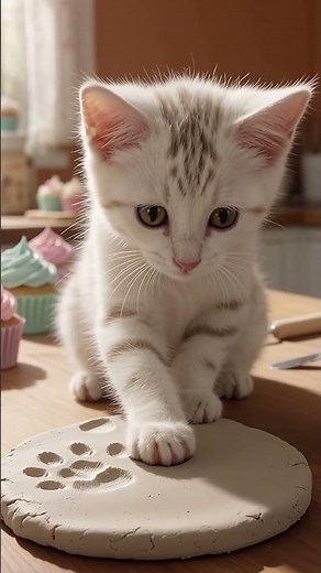 Sweet Kitten Creates a Paw Print Keepsake | Tiny Paws, Big Impression