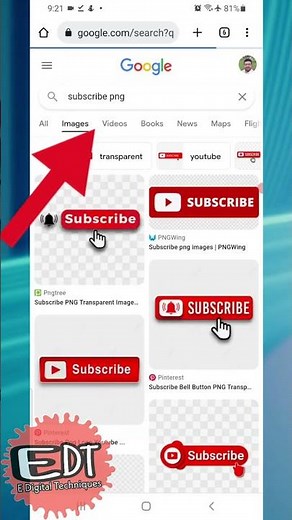 how to download png images from google