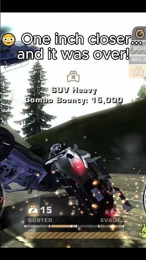 Spike Strip Missed by Inches! 😱 NFS Most Wanted Police Chase #shorts