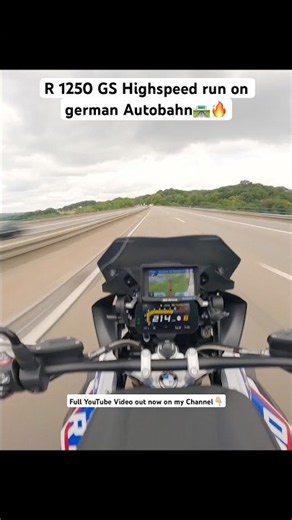 R 1250 GS Highspeed Run — NO LIMITS! 💥 #r1250gs #rawsound #autobahn #highspeed #topspeed
