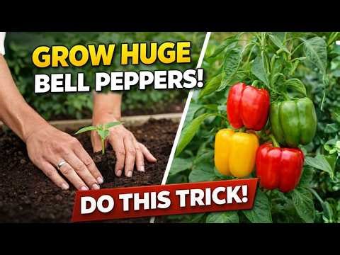 The Secret to Growing HUGE Bell Peppers at Home (Simple Trick!)