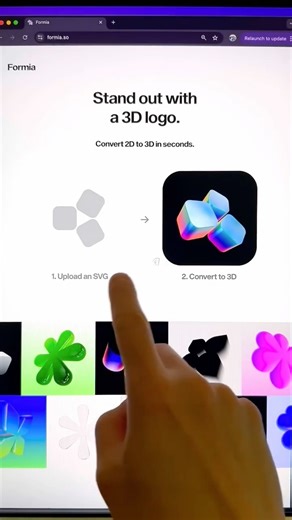 Create a 3D logo in seconds👀 #shorts