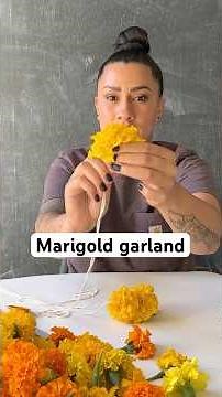 DIY marigold garland for Dia de Muertos #diademuertos #homegarden