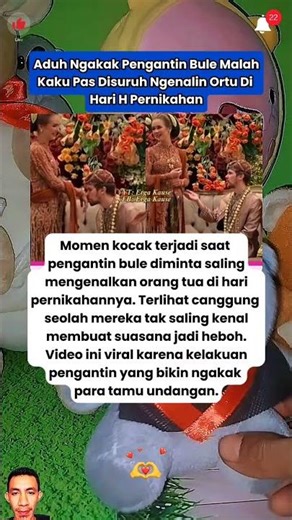 Oh my gosh, I'm so funny! The foreign bride and groom were so awkward when asked to introduce the...