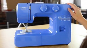 Watch Janome Blue Couture Easy-to-Use Sewing Machine with Interior Metal Frame, Bobbin Diagram, Tutoria... on Amazon Live