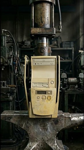 Windows 95 vs Hydraulic Press 💾Retro PC CRUSH