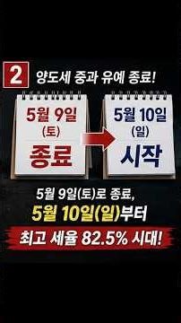 5월 10일부터 부활… 다주택자 세금폭탄 다시 시작됐다
