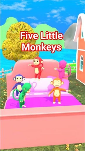 Five Little Monkeys Jumping on The Bed Viral - Super Simple Songs