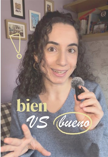 ⚠️ BIEN vs BUENO ⚠️ 😩 ¿Cómo se usan estas 2 palabras? ¿Se pueden utilizar en una misma frase? ¡Te lo cuento todo! . . . . . #spanishlearning #learnspanish #studytips #spanishteacher #languages