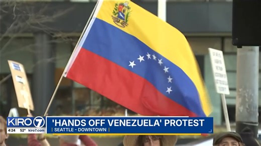 Seattle federal building protest urges U.S. to say out Venezuela | KIRO 7 News
