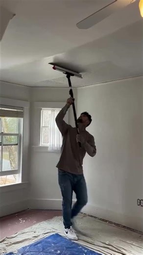 Smooth Ceiling Finishing Made Easy with a Drywall Skimming Blade