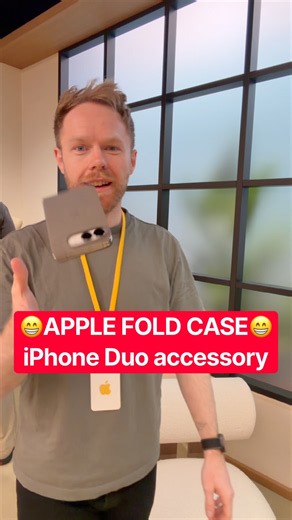 Trying Apple’s official iPhone Duo case ✅ hands-on at launch event with kickstand 📲