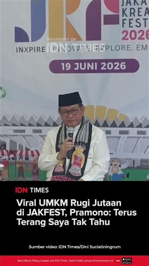 Viral UMKM Rugi Jutaan di JAKFEST, Pramono: Terus Terang Saya Tak Tahu