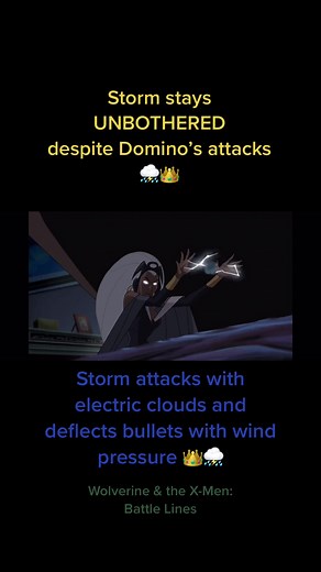 Domino’s probability- altering powers and superb skills with firearms were not enough to bring down an Omega level Mutant goddess like Storm #storm #ororomunroe #marvel #mcu #xmen #marvelstudios #marvelcomics #wolverine #xmentiktok #marveledit #queen #fyp #marvelpov #trending #anime #domino