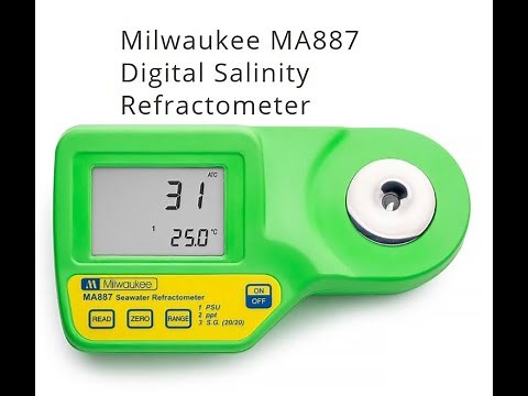 Milwaukee Instruments MA887 Digital Seawater Refractometer Calibration Procedure.