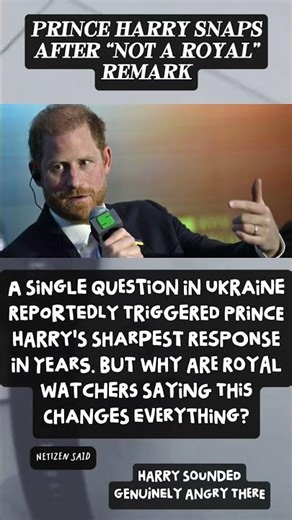 😳 Prince Harry Snaps After “Not a Royal” Remark
