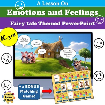 Social Emotional Learning (SEL) activity K-3rd, No-Prep with FREE Matching Game