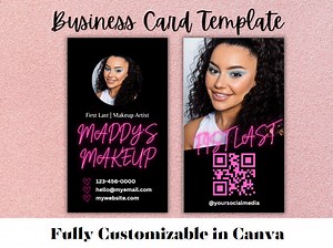 Personal Business Card Template. Makeup, Hair, Nails, Etc - Etsy