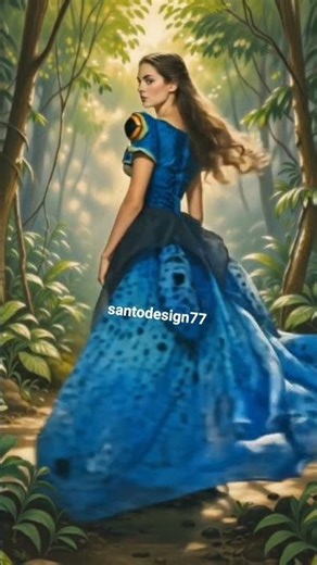 Blue poison dart frog meets high couture 💙✨ #canvadesigner #creativede #designerlife #digitalart