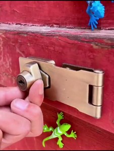 2 Packs Keyed Hasp Locks Twist Knob Keyed Locking Hasp for Small Doors, Cabinets and More,Stainless Steel Steel, Hasp Lock Catch Latch Safety Lock Door Lock with Keys (4inch, Bronze)