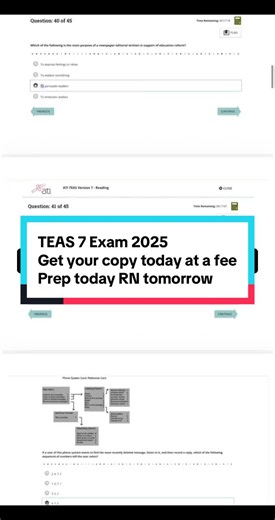 TEAS 7 Exam 2025 Get your copy today at a fee Prep today RN tomorrow #nurse #nurselife #nursingstudent #nursingschool #nursinghumor
