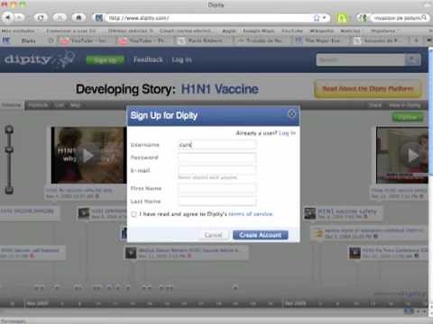 Dipity 1.- Crear una cuenta