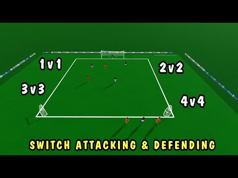 ⚽ SWITCHING ATTACCKING AND DEFENDING - 1VS1 to 2VS2 to 3VS3 OR MORE ⚽(lEGXSC)