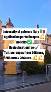 16K views · 152 reactions | University of palermo Italy  Application portal is open✅️ No ielts✔️ No Application fee✅️ | Taku Lynda | Facebook