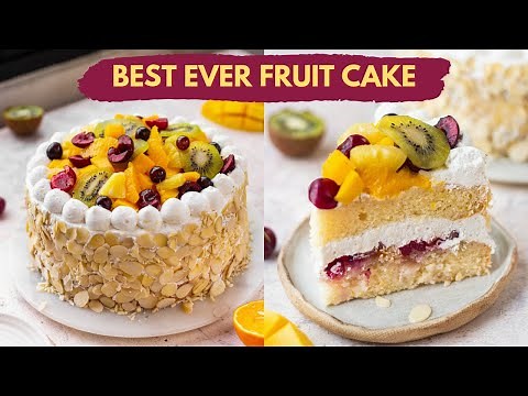 Fresh Fruit Cake Eggless Recipe | Bakery Style No Egg Fruit Cake At Home | Father's Day Recipe