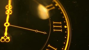 Elegant Golden Clock Face New Year Countdown Animation