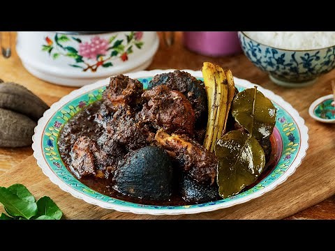 Nyonya Ayam Buah Keluak Recipe - 娘惹黑果焖鸡