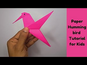 How To Make Paper Hummingbird / Step By Step For Kids