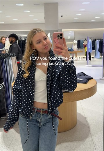 If you couldn’t already tell I’m obsessed with polka dot rn 🤍 #zara #tryon #springoutfit #polkadot #newin