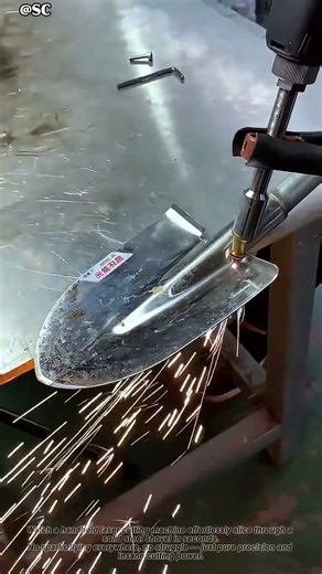 Laser Cutter Slices a Shovel in Seconds 😳🔥 #laser #cutting #satisfying #shorts