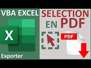 Exporter la sélection au format PDF en VBA Excel