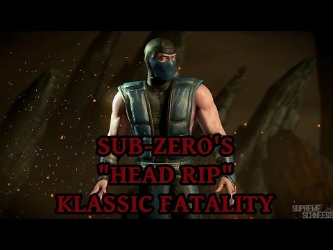 MORTAL KOMBAT X - Sub Zero's "Head Rip" Klassic Fatality performed on all Characters