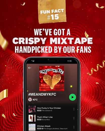 Presenting… songs to eat KFC to 襤 Don’t forget to check out our ✨exclusive✨ playlist on Spotify! https://open.spotify.com/playlist/5ZFIwlwDC0FsIB9fI4vSIf?si=e9b8948a33084949 #MeAndMYKFC #KFC #KFCsg #KFCFriedFam | KFC | Facebook