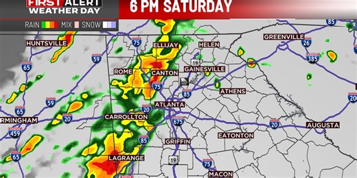 Storms roll through Georgia, prompting multiple tornado warnings