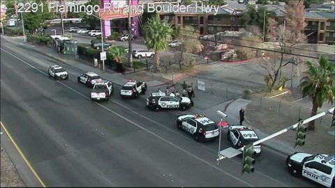 Two arrested after homeless people robbed in vacant Las Vegas building