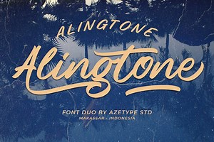 Alingtone • A Font Duo, a Script Font by azetypestudios.com