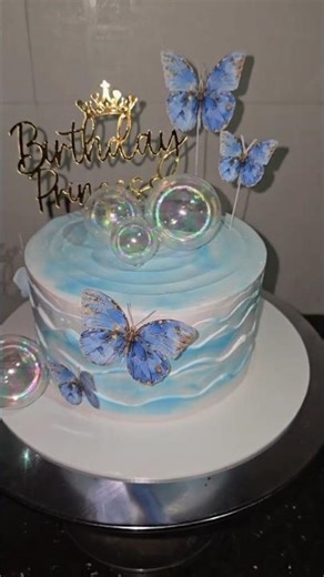 soft blue dreams in cake form✨️🦋#shorts #viral #ytshorts