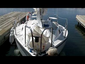 Launching the Precision 18 sailboat
