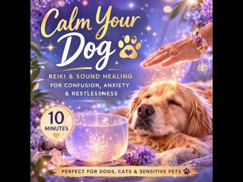 10 Minute Reiki Infused Sound Healing for Dogs 🐾✨ Calm Anxiety & Restlessness