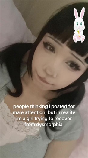 everyone’s been so sweet to me tho, and I appreciate all the nice comments! :) [edit: I encourage people to look up the definition of Dysmorphia, before making any ignorant comments. This just goes to show you don’t really know what someone goes thru on the internet, and words can hurt] #fyp #makeup #moots? #cutecore #egirl