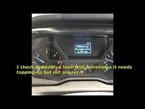 Ford Transit Custom, Diesel Particulate Filter and AdBlue problems