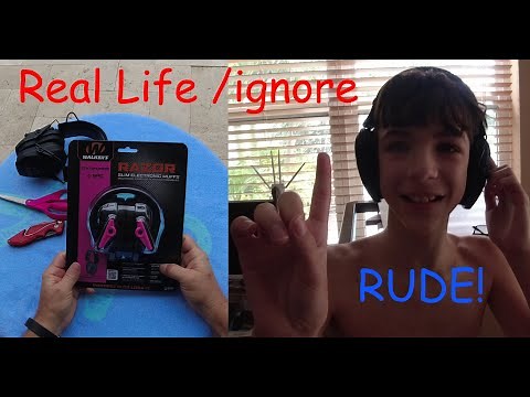 Walker's Game Ear Razor Slim Electronic Muffs Instructions guide Review & Unboxing